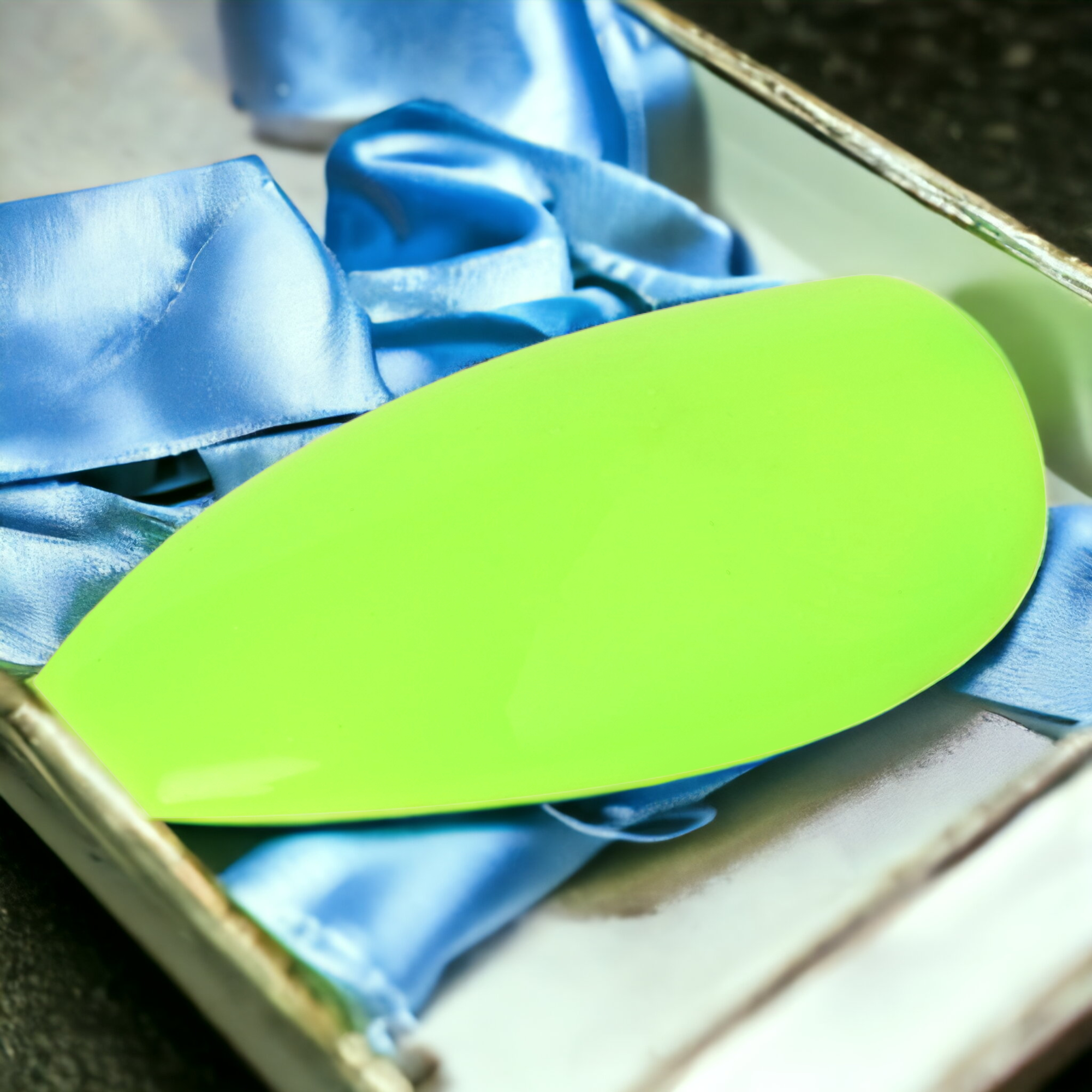 Handmade Reusable Premium Press on With Nail Tabs : Naughty Neon
