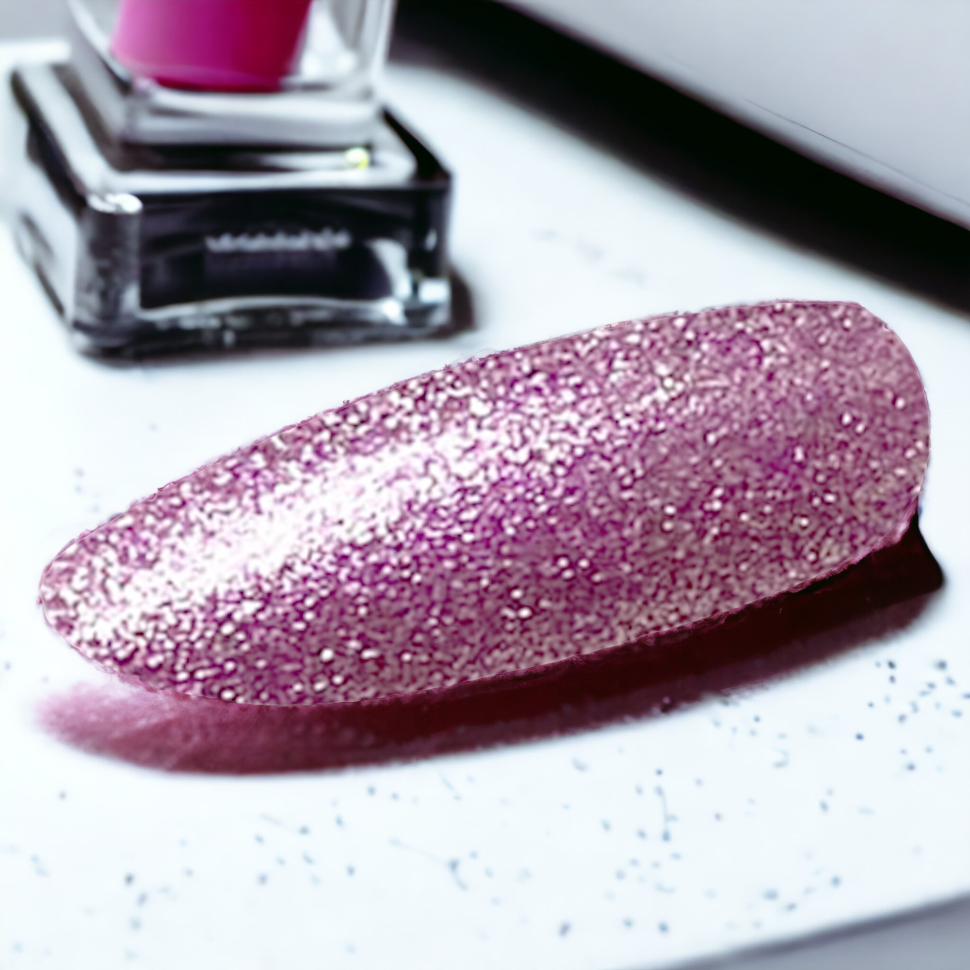 Handmade Reusable Premium Press on Nail Art Kit : Pretty Pink Glitters