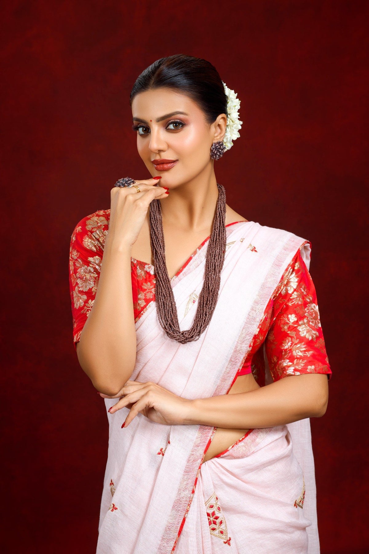 RangSaaz 20-Layer Luxe Long Beaded Necklace (With Optional Statement Earrings) - 17 Colors Available