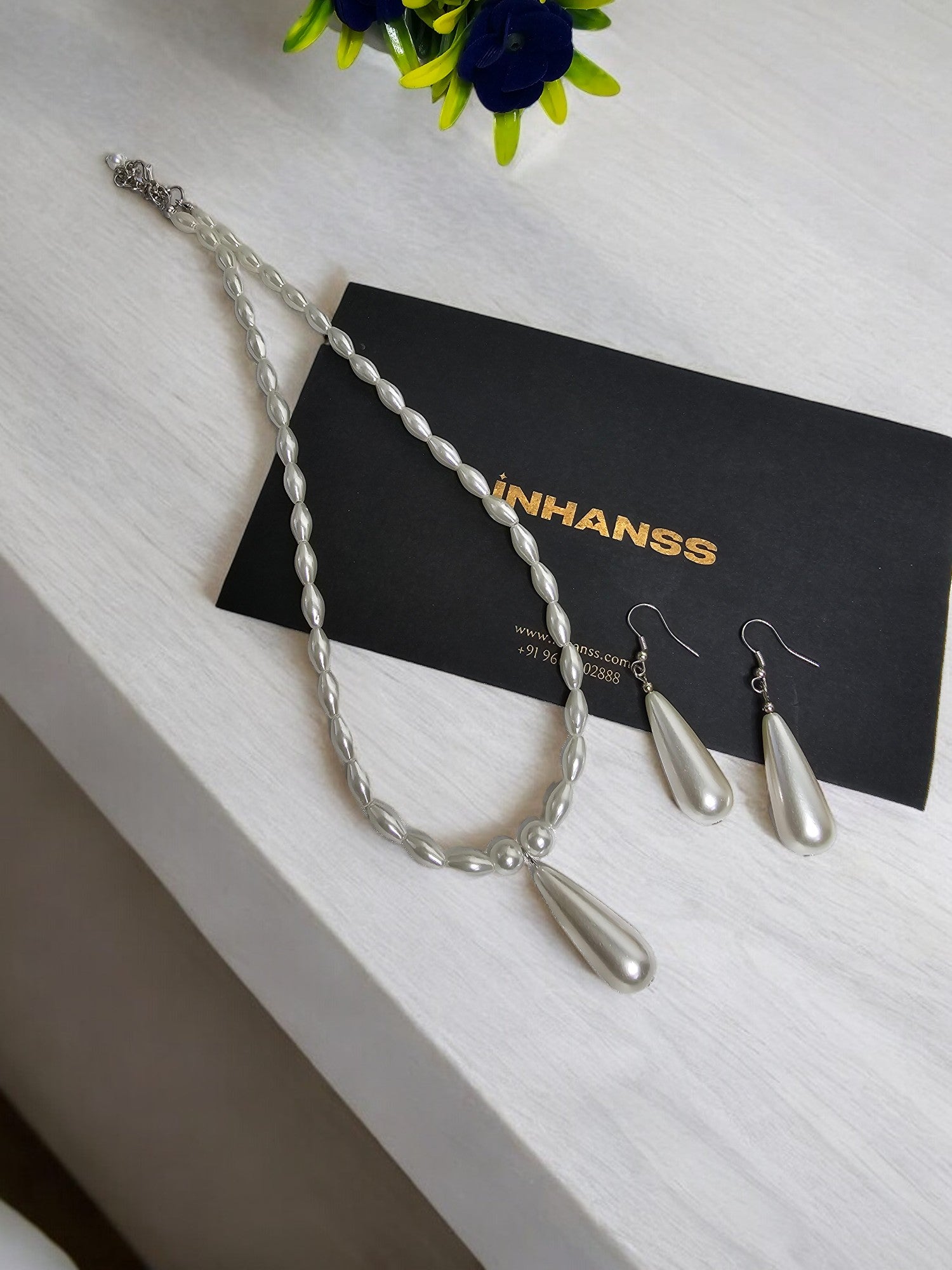 Pearly Radiance Set-Handmade