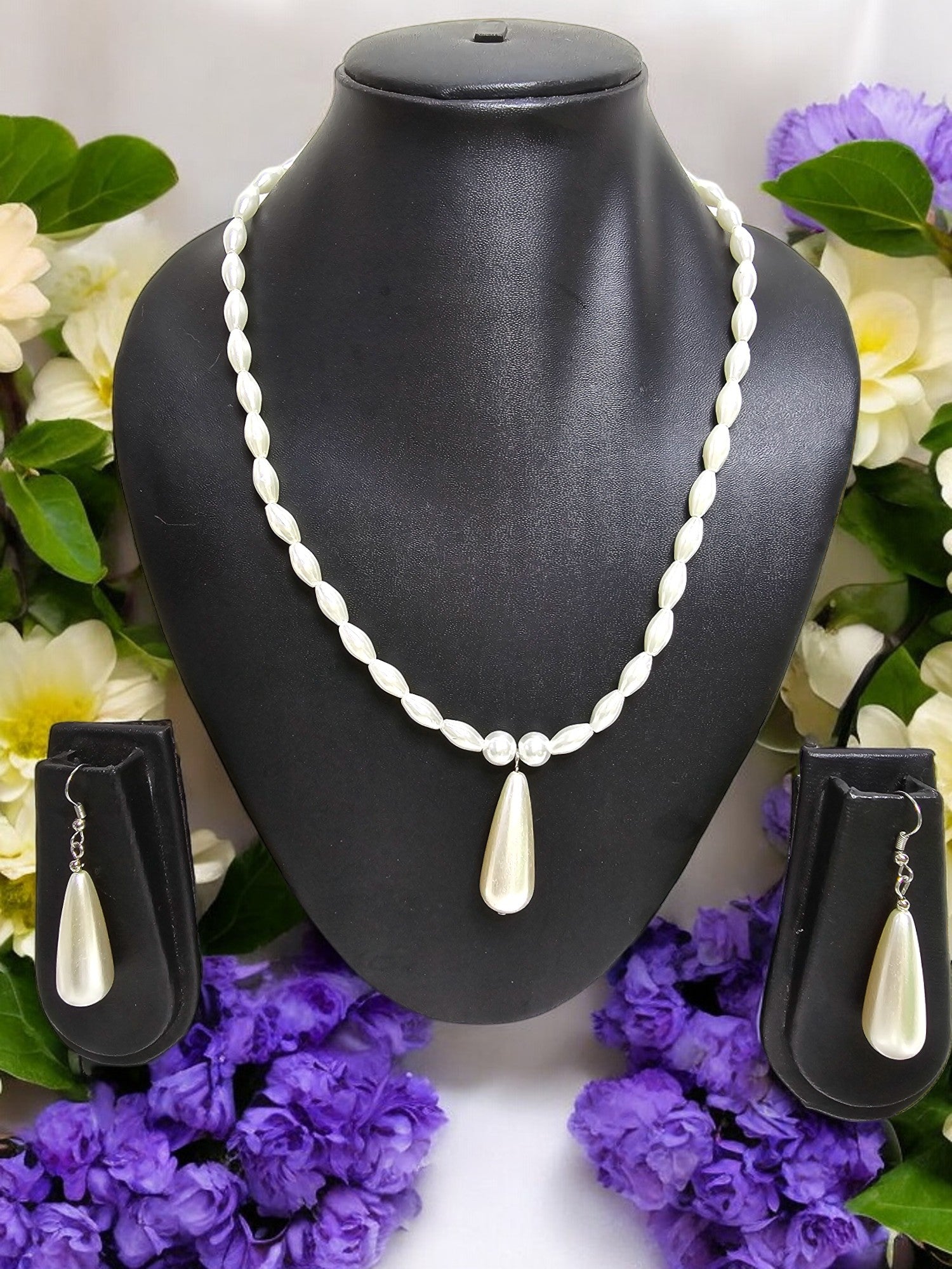 Pearly Radiance Set-Handmade