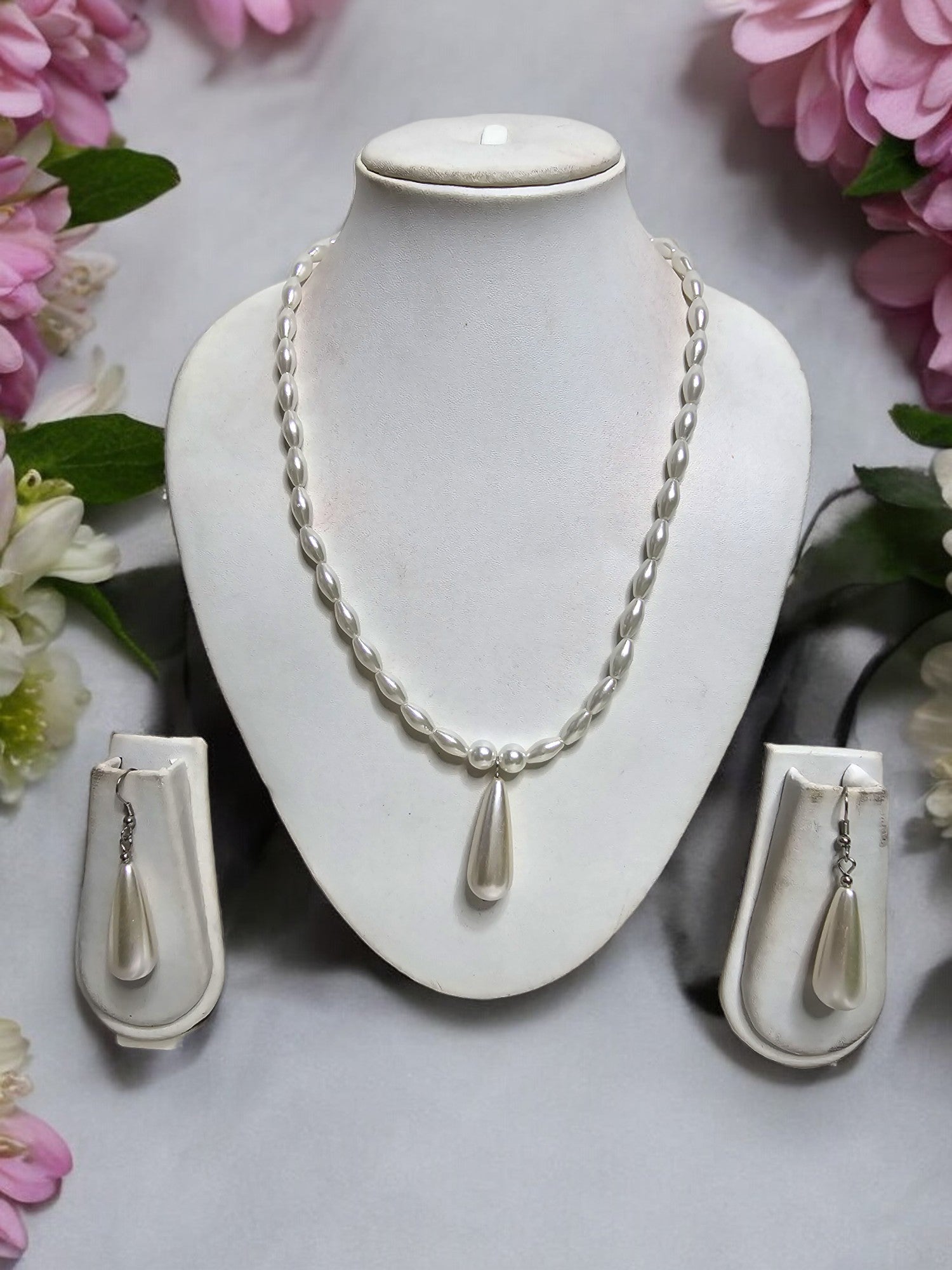 Pearly Radiance Set-Handmade