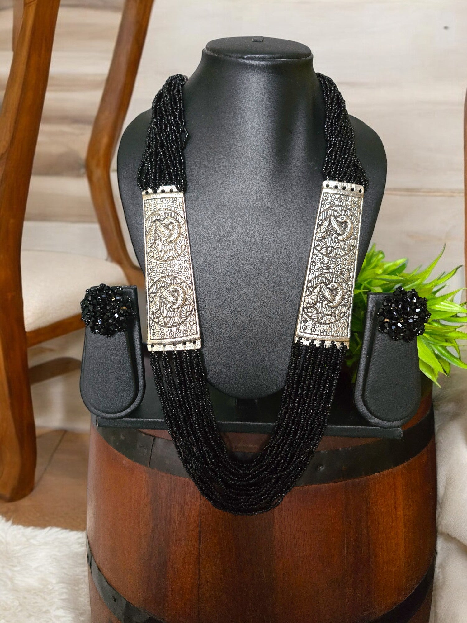 Majesty Handmade Statement Necklace With Matching Earrings -12 Colours Available