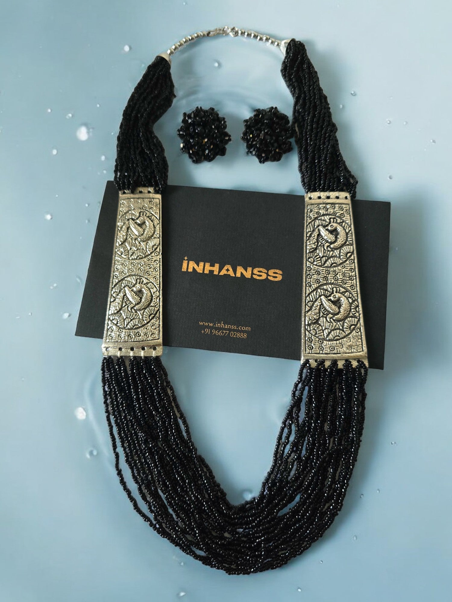 Majesty Handmade Statement Necklace With Matching Earrings -12 Colours Available
