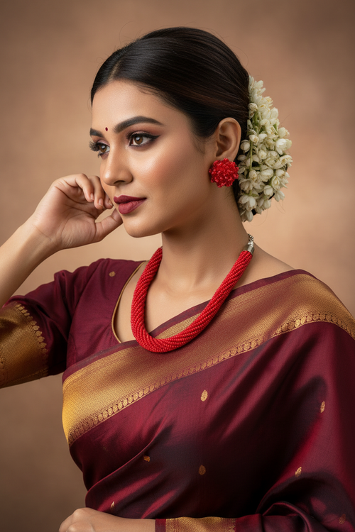 Indian & Western Ready Rope Beaded Necklace Set