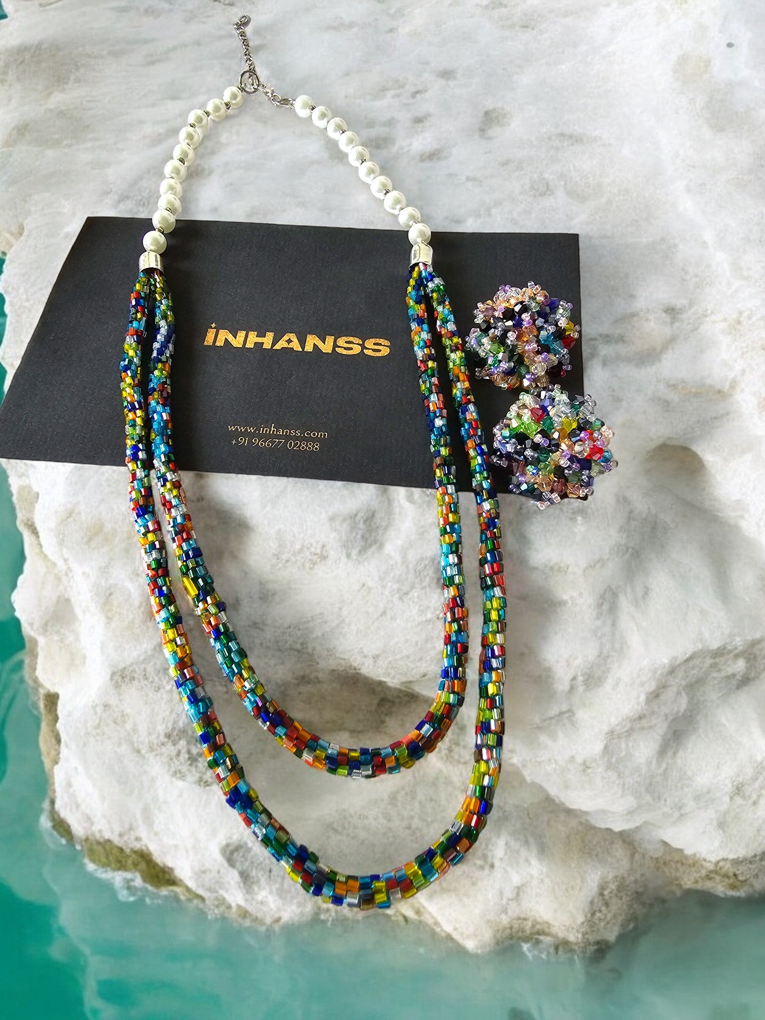 Splendour Handmade Multi-Layered Necklace Set - 2 Colours Available