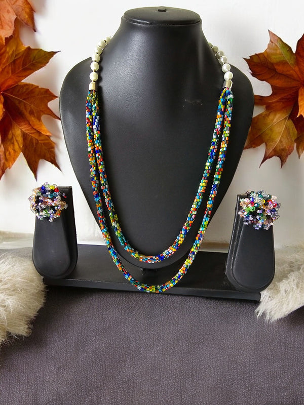 Splendour Handmade Multi-Layered Necklace Set - 2 Colours Available