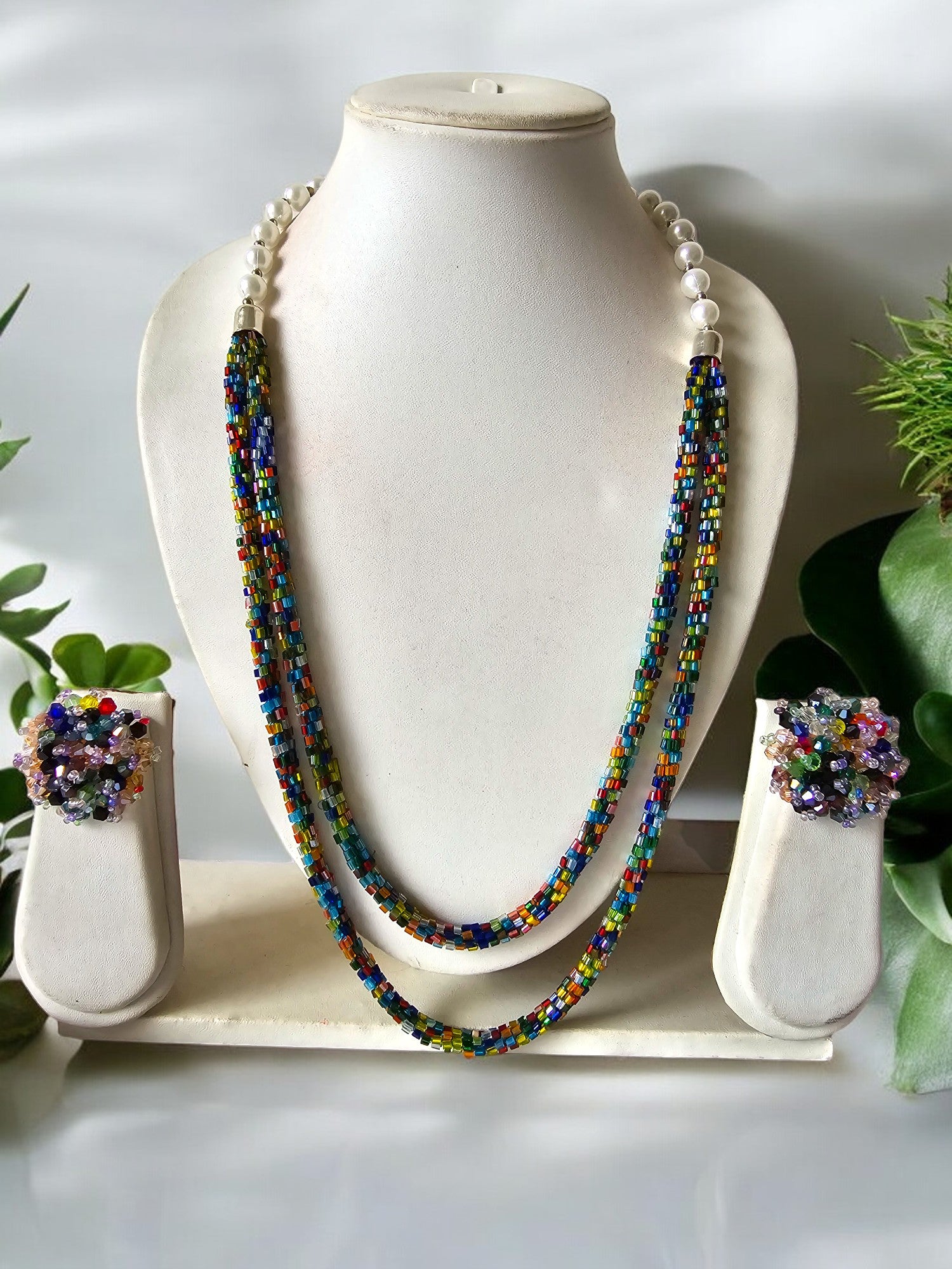 Splendour Handmade Multi-Layered Necklace Set - 2 Colours Available