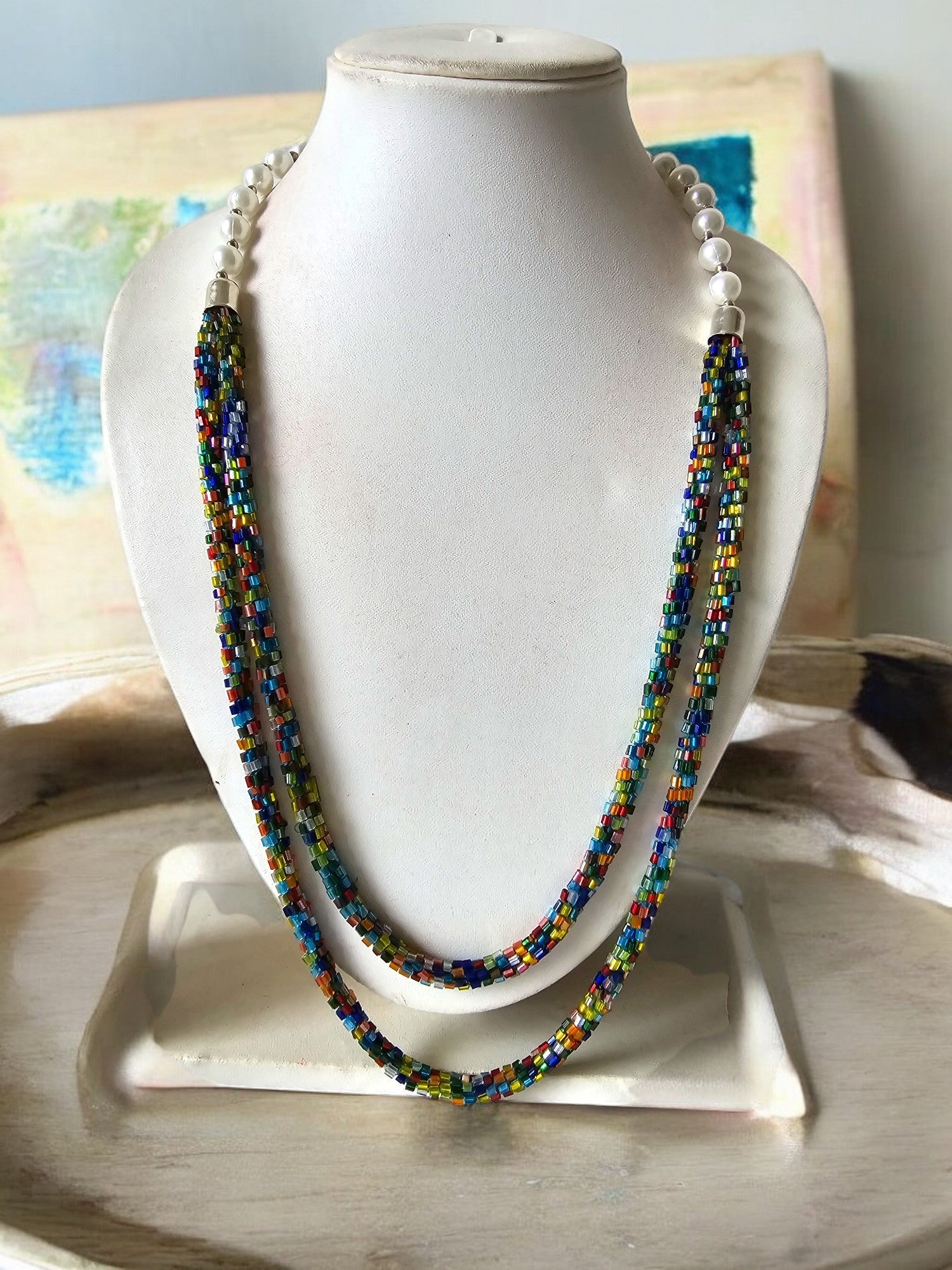 Splendour Handmade Multi-Layered Necklace Set - 2 Colours Available