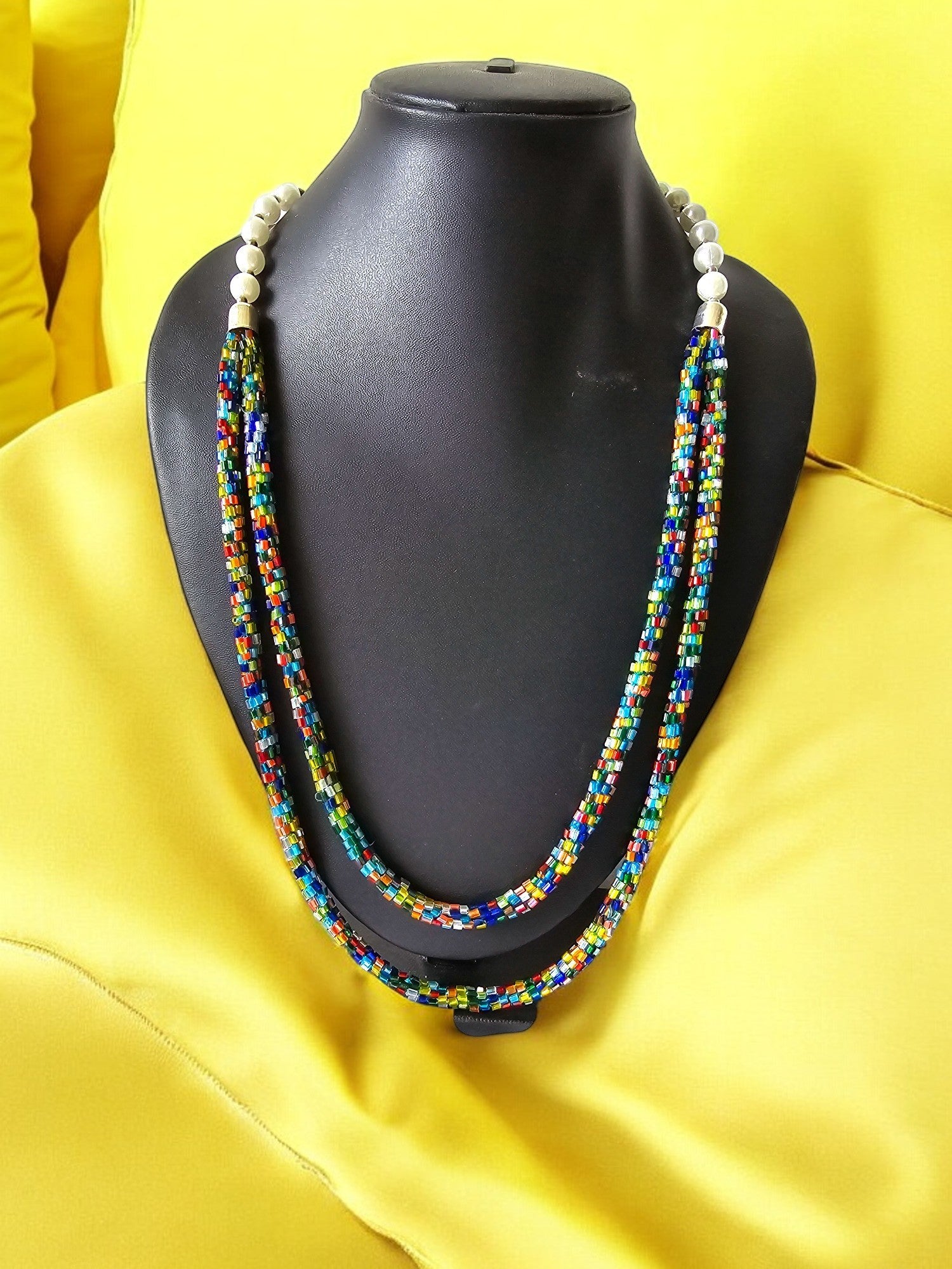 Splendour Handmade Multi-Layered Necklace Set - 2 Colours Available