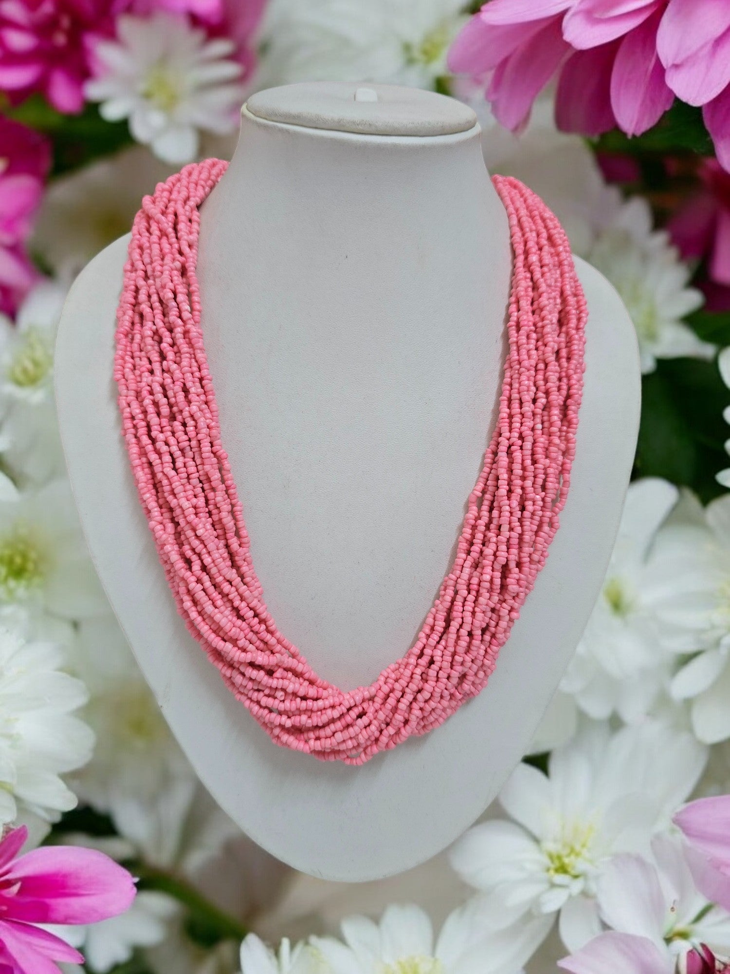 20 Layers Handmade Beaded Multilayer Necklace - 23 Colours Available