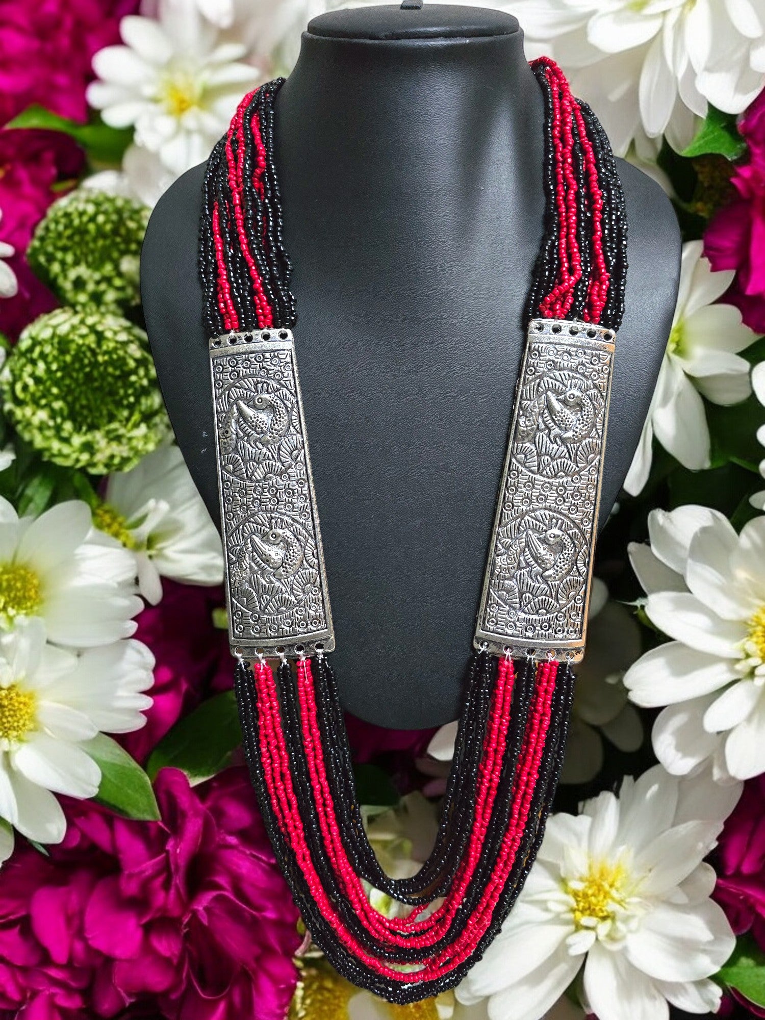 Majesty Handmade Statement Necklace With Matching Earrings -12 Colours Available