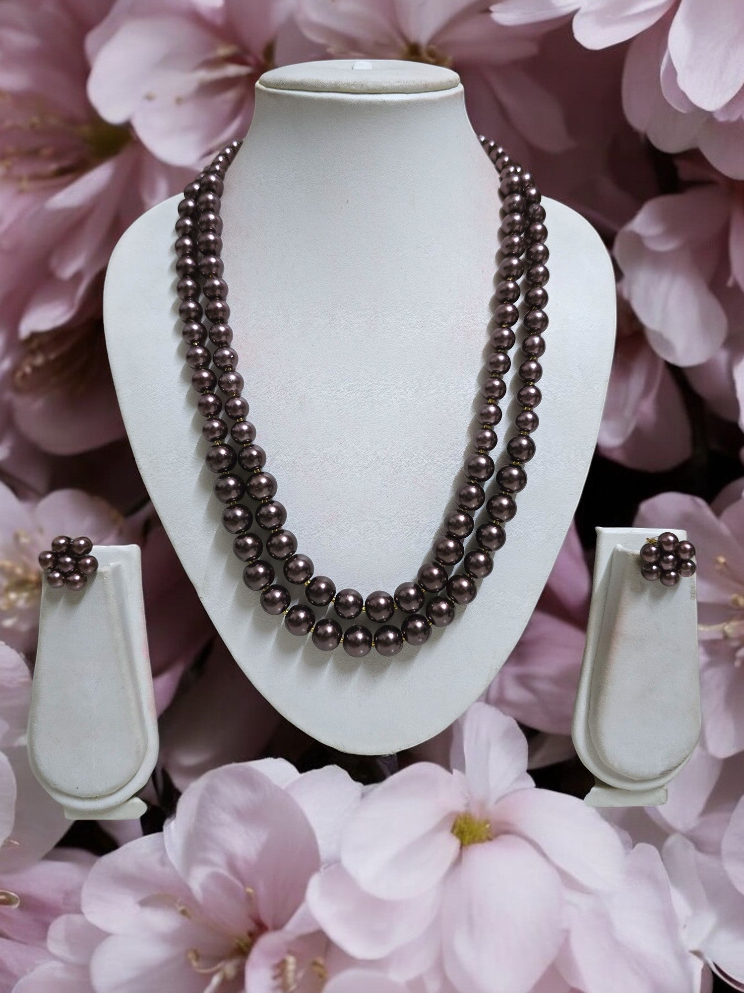 Radiant Grace Pearl Set (Double Layered Pearls) - 15 Colours Available