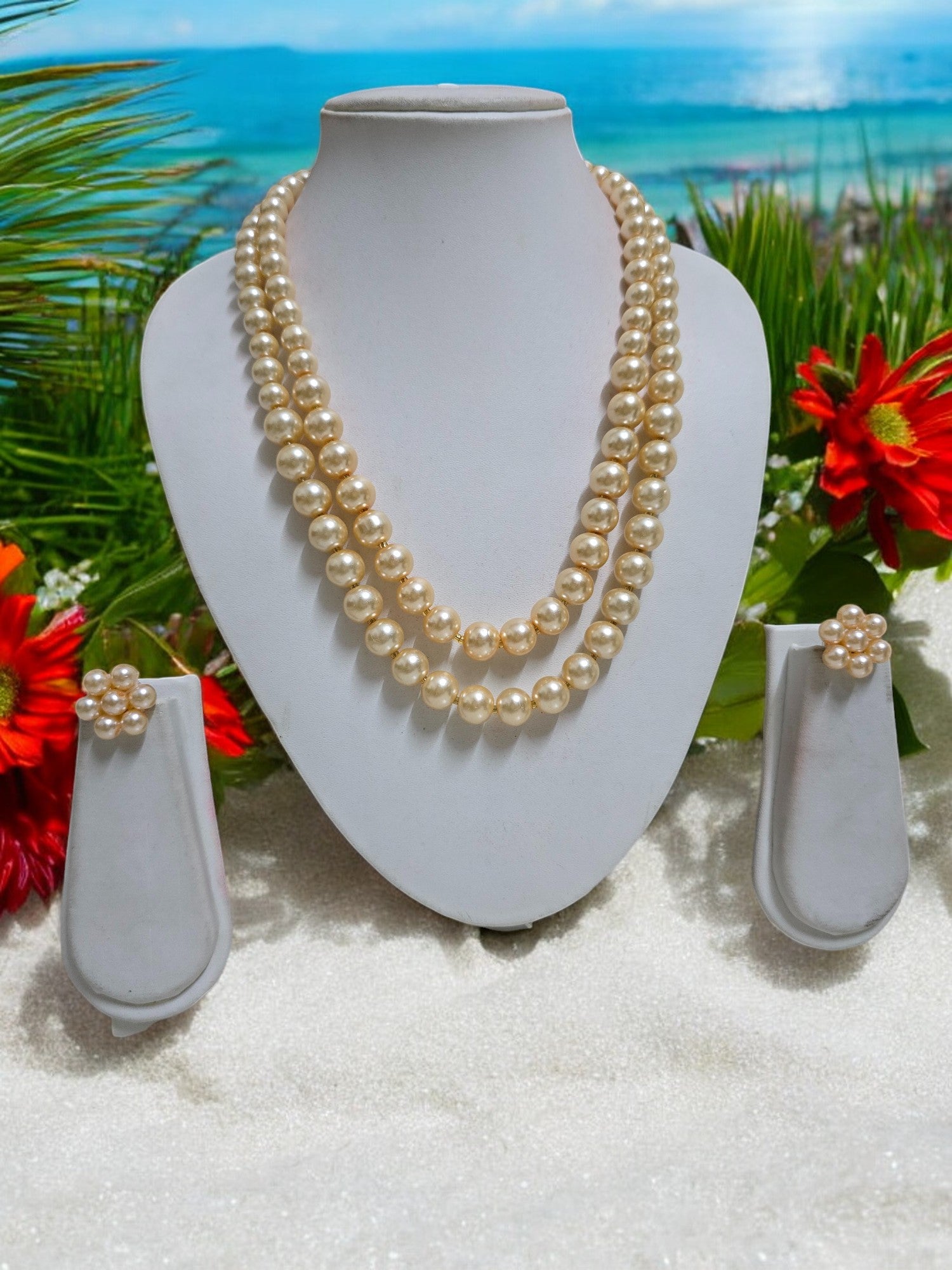 Radiant Grace Pearl Set (Double Layered Pearls) - 15 Colours Available