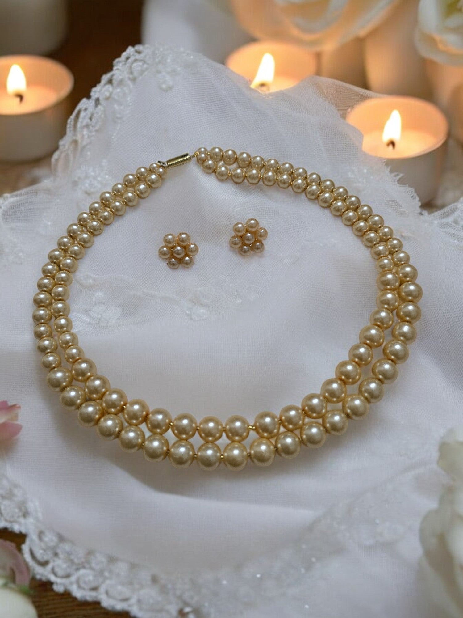 Radiant Grace Pearl Set (Double Layered Pearls) - 15 Colours Available