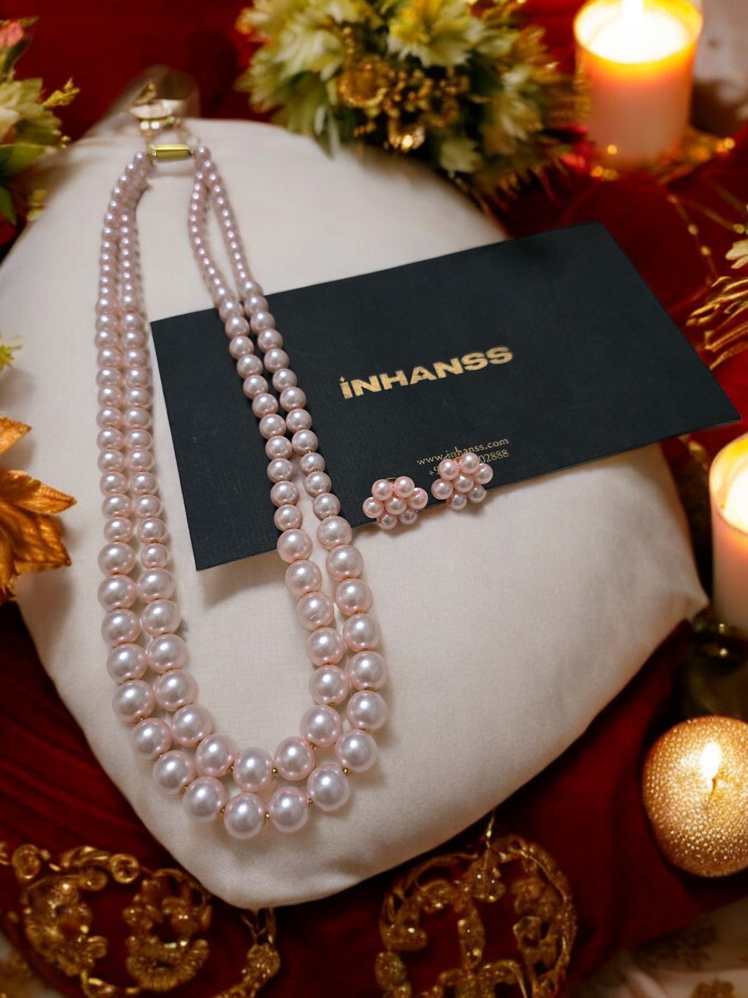 Radiant Grace Pearl Set (Double Layered Pearls) - 15 Colours Available