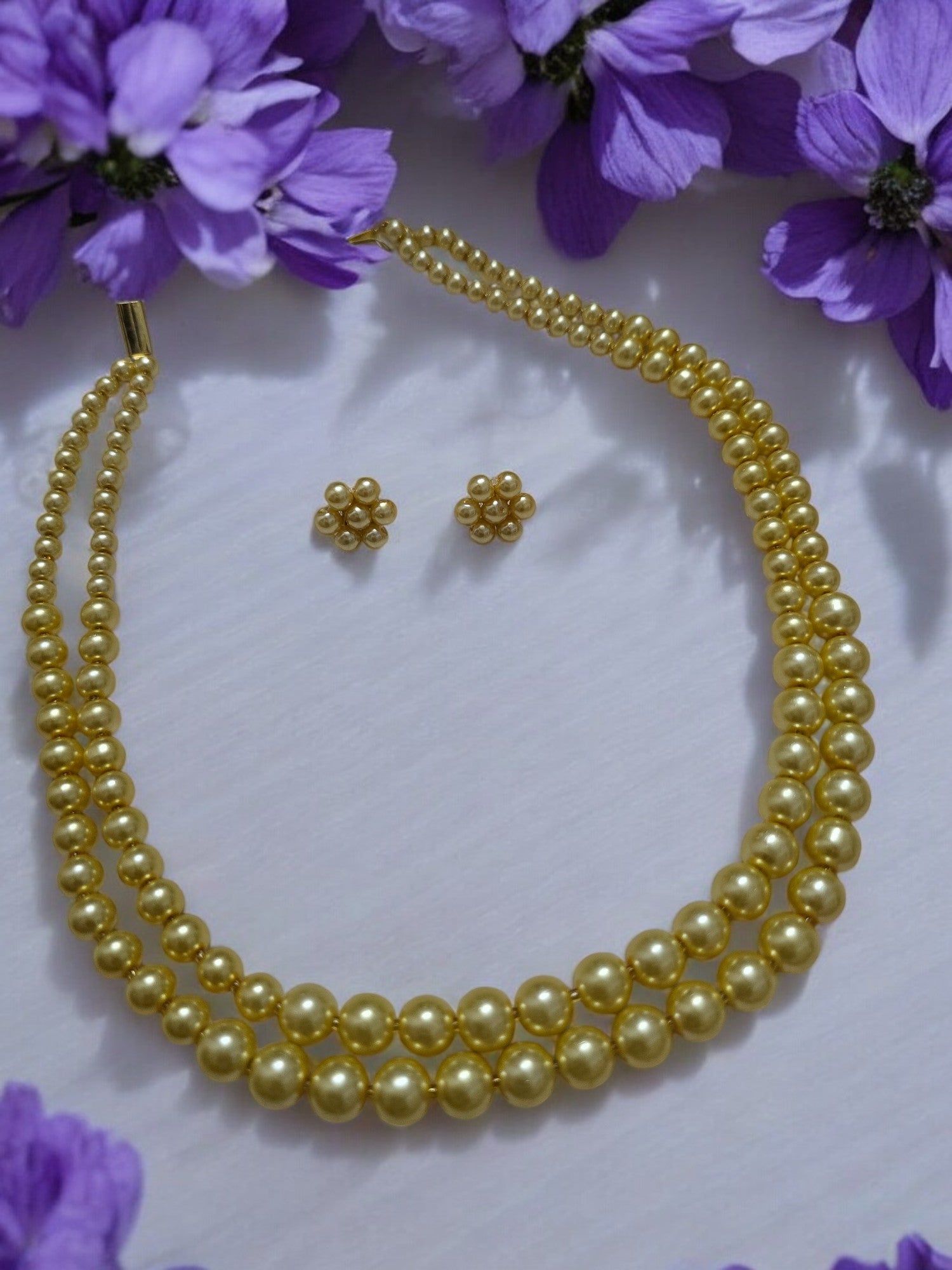 Radiant Grace Pearl Set (Double Layered Pearls) - 15 Colours Available