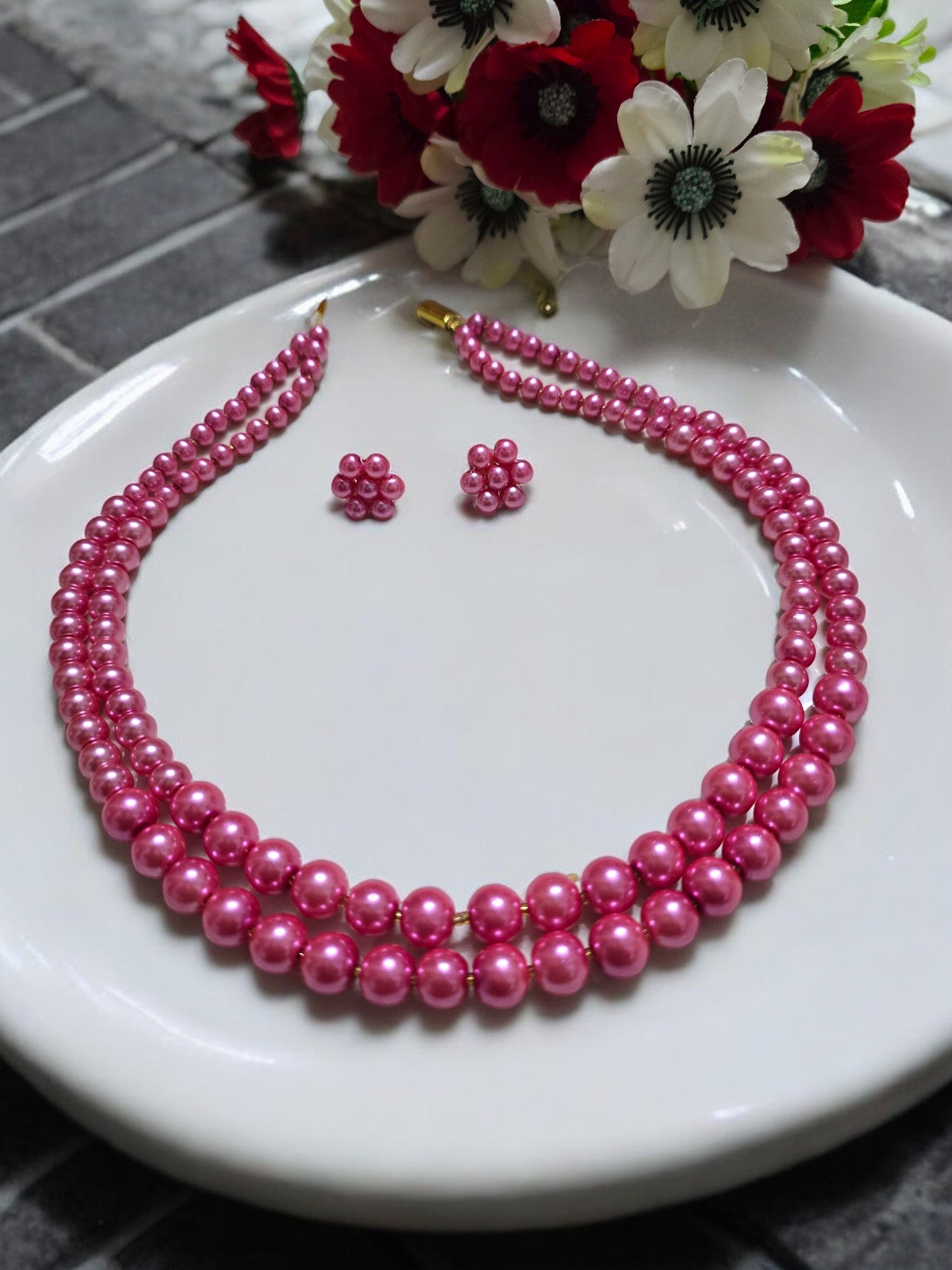 Radiant Grace Pearl Set (Double Layered Pearls) - 15 Colours Available