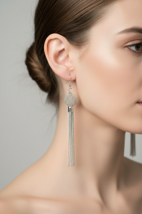Gleaming Cascade Tassel Earrings - 2 Colours Available