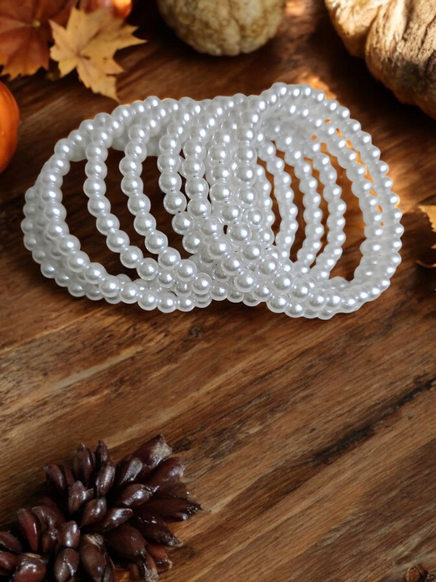 Royal Pearl Spiral Adjustable 9 Lines  Handmade  Bracelet - 3 Variants