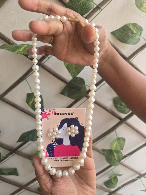 Moonlight Pearl Handmade Necklace Set – Reducing Pearl Design