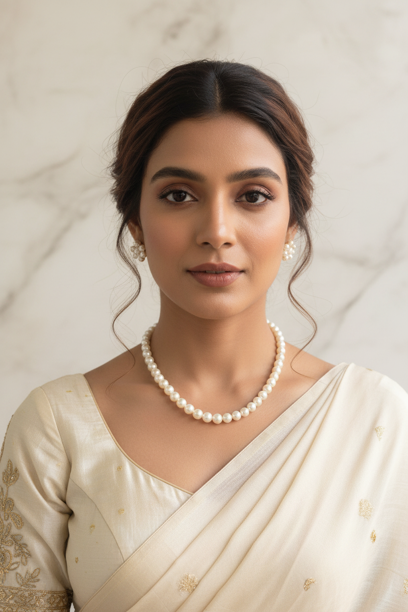 Moonlight Pearl Handmade Necklace Set – Reducing Pearl Design – INHANSS
