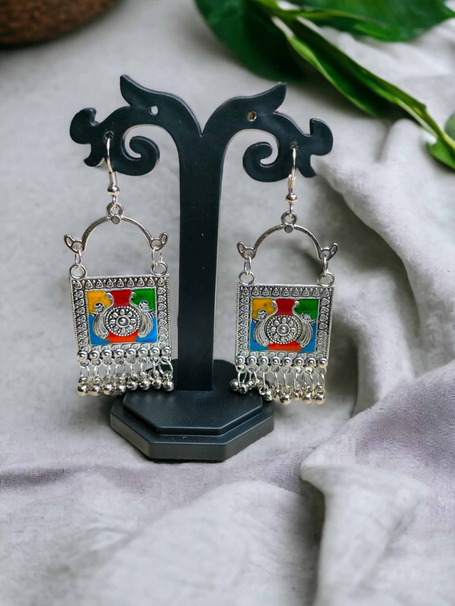 Mystic Mosaic Oxidized Set with Matching Earrings