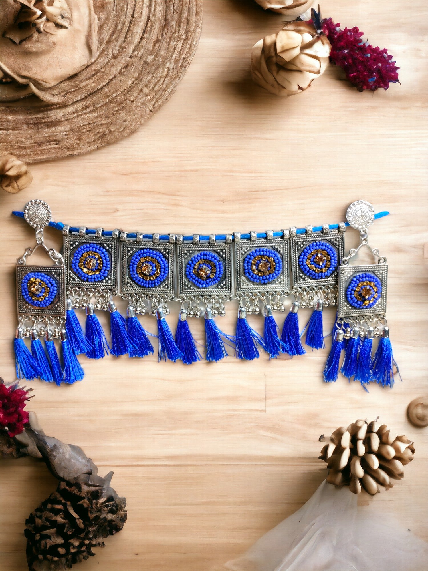Rivaaza Oxidized Choker Set - 4 Colours Available