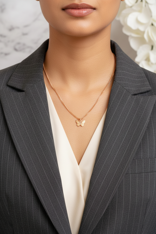 Golden Flutter- Handmade Rose Gold Chain