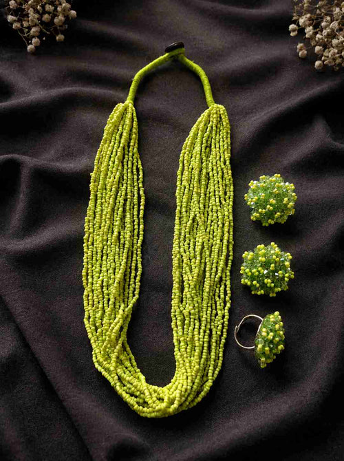 Neon Noor 3-Piece Beaded Jewellery Set