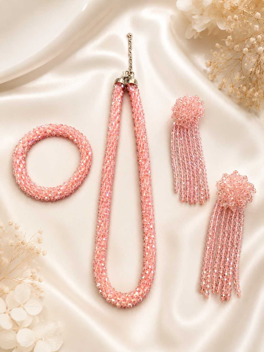 Baby Pink Elegance 3-Piece Jewelry Set