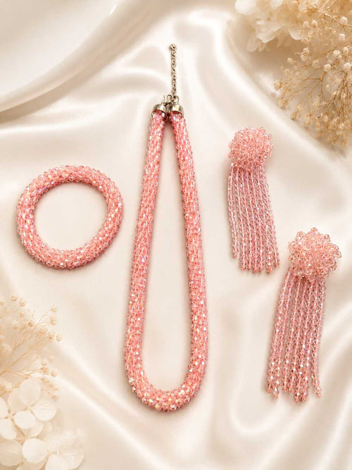 Baby Pink Elegance 3-Piece Jewelry Set