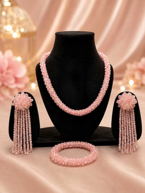 Baby Pink Elegance 3-Piece Jewelry Set
