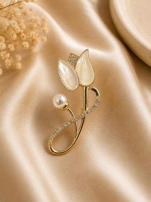 Pearl Tulip Grace Brooch