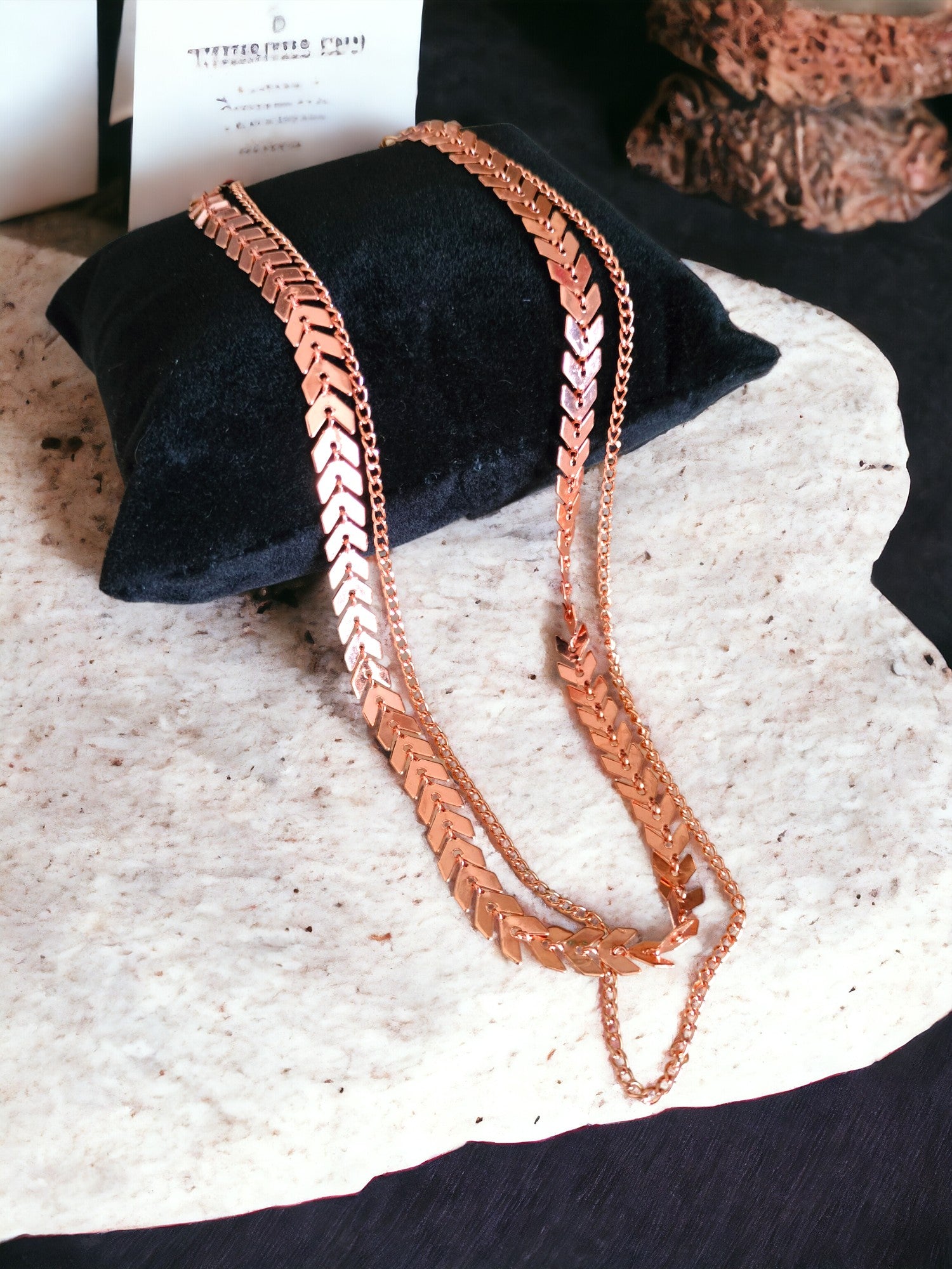 Luxe Layers -Handmade Gold Look Double Chain Choker