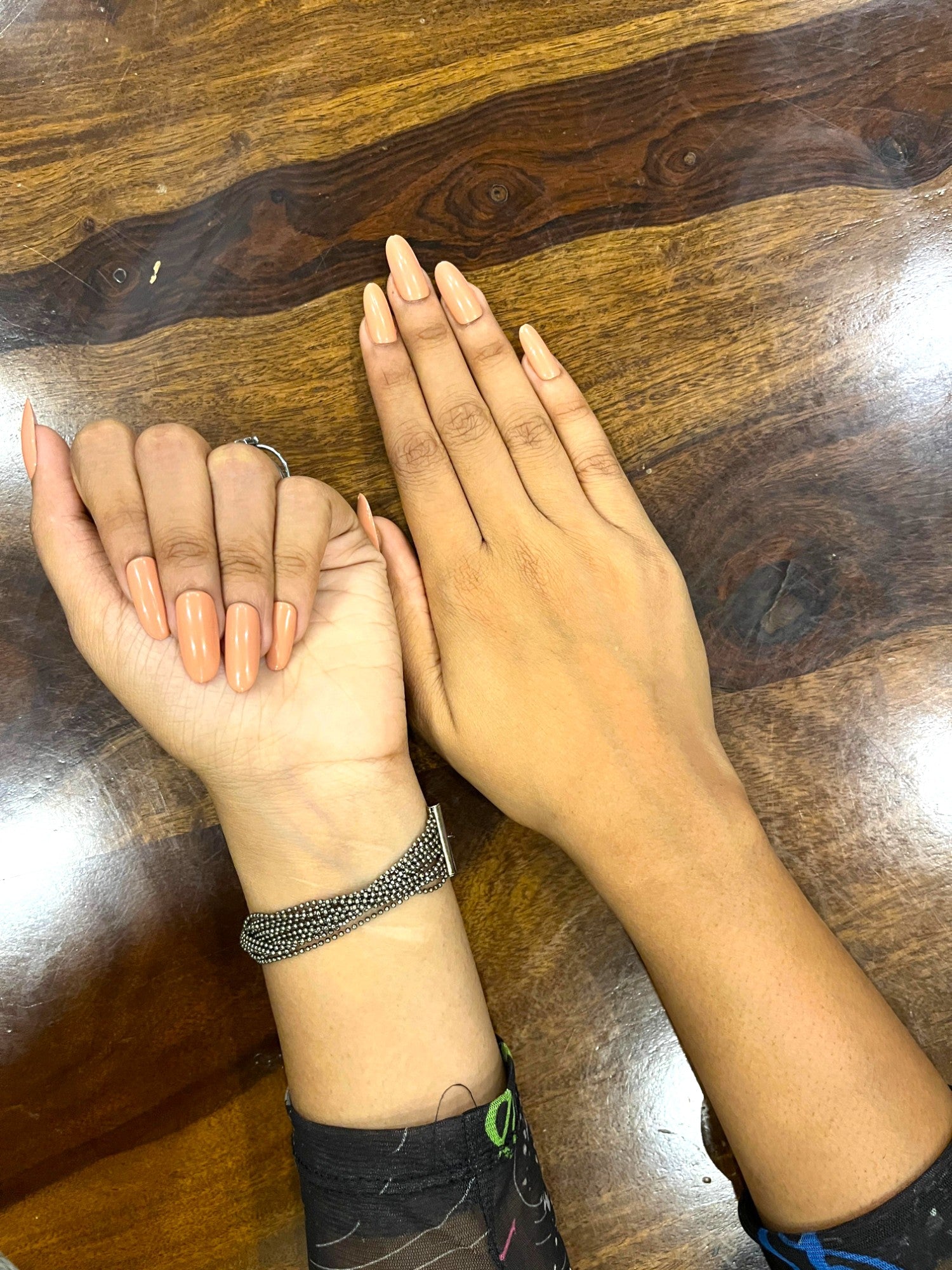 Handmade Reusable Premium Press on Nail Art Kit : Nudy Brown