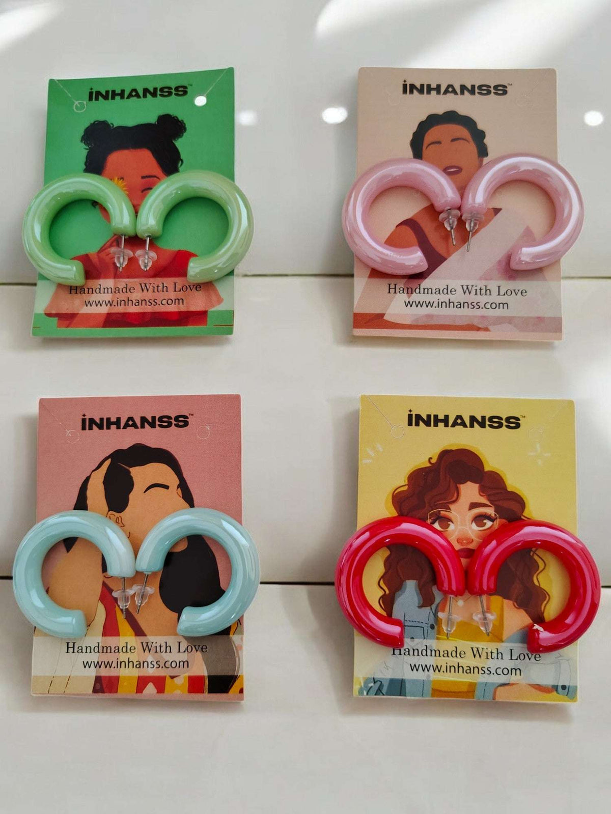 Vibrance Loop Valentine Hamper – Set of 4 Bold Hoops