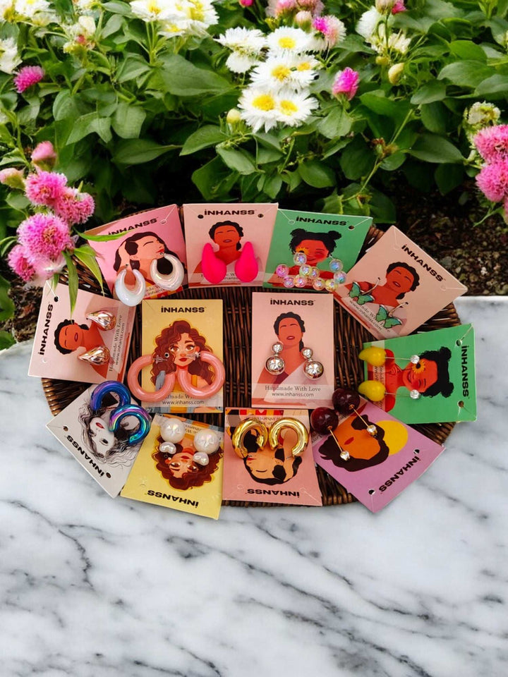 Colour Bomb – 12 Statement Earrings Rakhi Gift Box -(For Daily Pop, Party Looks & Insta-Ready Vibes)
