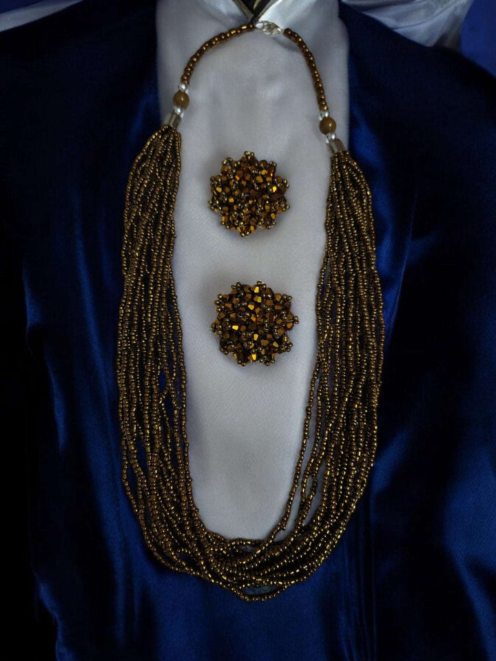 Bloom Handmade Beaded Necklace Set - 12 Layers - 10 Colours Available
