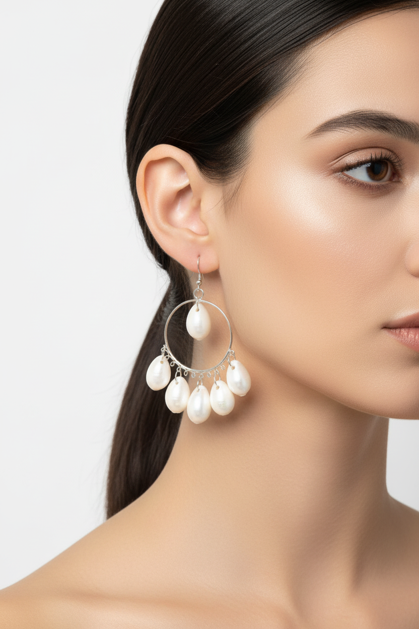 Coastal Charm Sea Shell Hoops