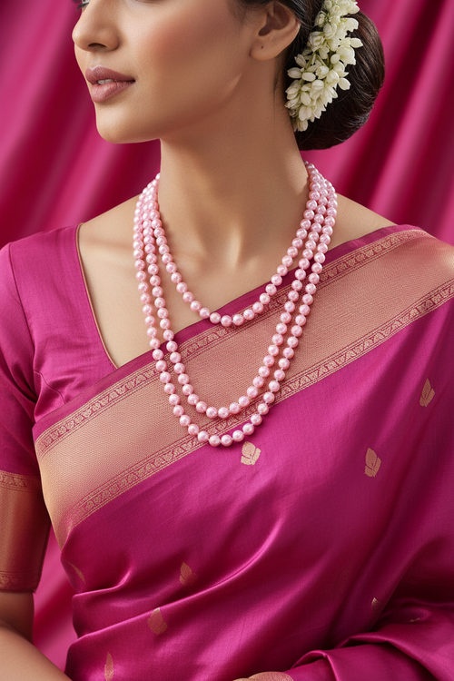 Blush Radiance Versatile Necklace - Handmade