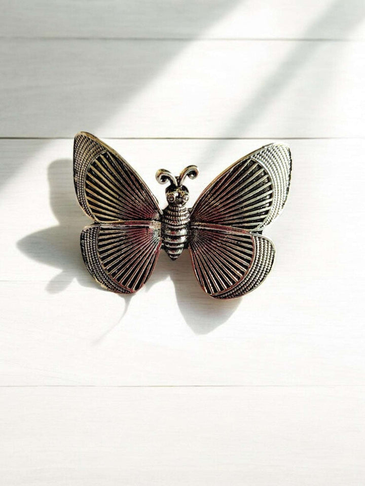 Flutter Grace Butterfly Statement Ring  - Adjustable