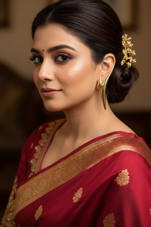 Golden Vibe Anti-Tarnish Gold Plated Statement Earrings