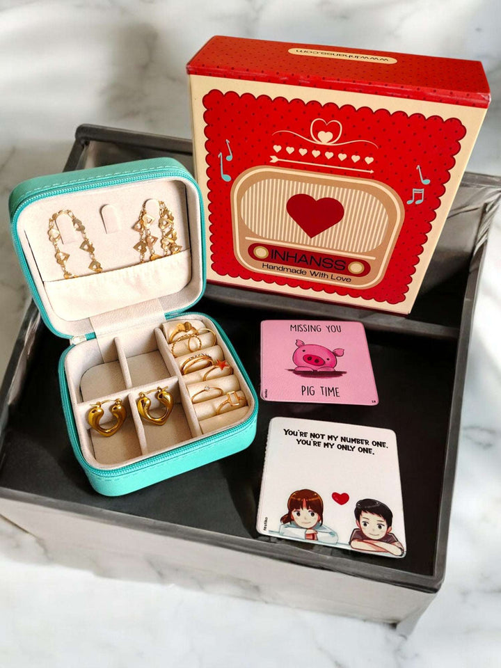 Anti Tarnish 4 in 1 Jewels With Jewellery Organizer- The Super Useful Rakhi Gift