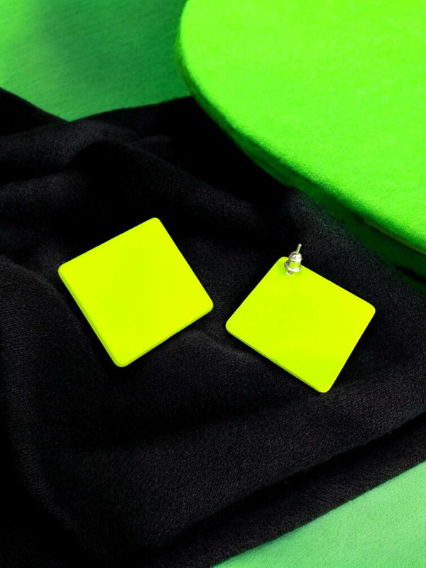 Rang Leela – Vibrant Square Earrings (Available in 10 Stunning Colors)