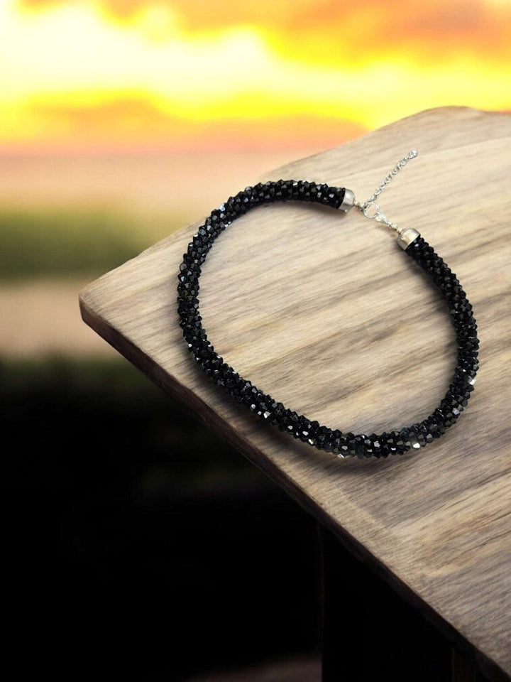 Noor-e-Jalwa – Handmade Crystal Bead Necklace / Necklace with Earrings -Adjustable -(Available in 16 Stunning Colors)