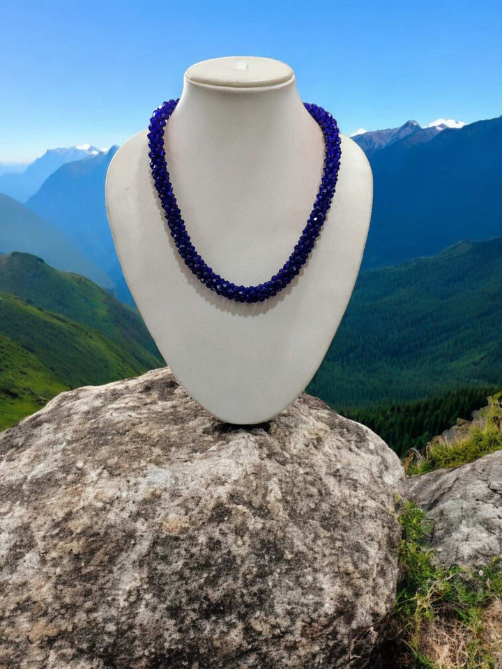 Noor-e-Jalwa – Handmade Crystal Bead Necklace / Necklace with Earrings -Adjustable -(Available in 16 Stunning Colors)