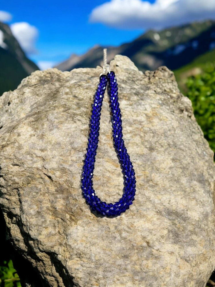 Noor-e-Jalwa – Handmade Crystal Bead Necklace / Necklace with Earrings -Adjustable -(Available in 16 Stunning Colors)