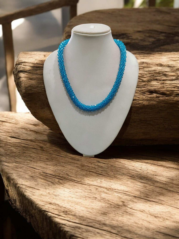 Noor-e-Jalwa – Handmade Crystal Bead Necklace / Necklace with Earrings -Adjustable -(Available in 16 Stunning Colors)