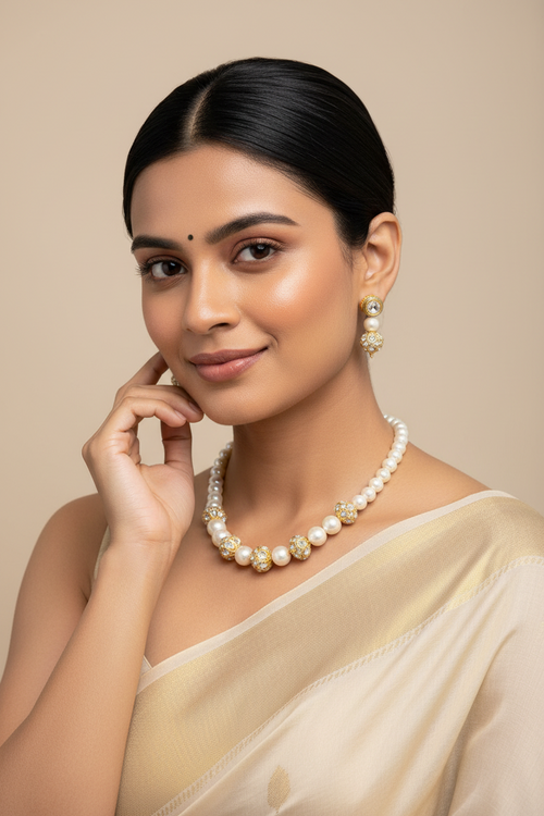 Pearl Glow –  Adjustable Handmade Premium Pearl Necklace Collection (4 Styles)